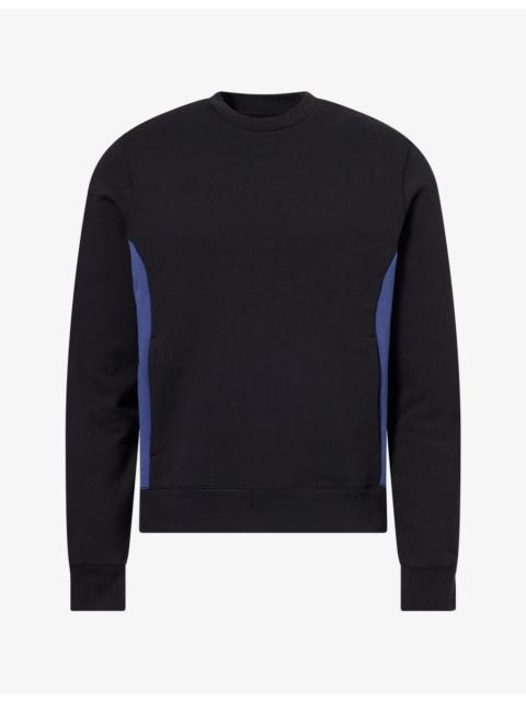 Moncler Contrast Crewneck Cotton-Jersey Jumper