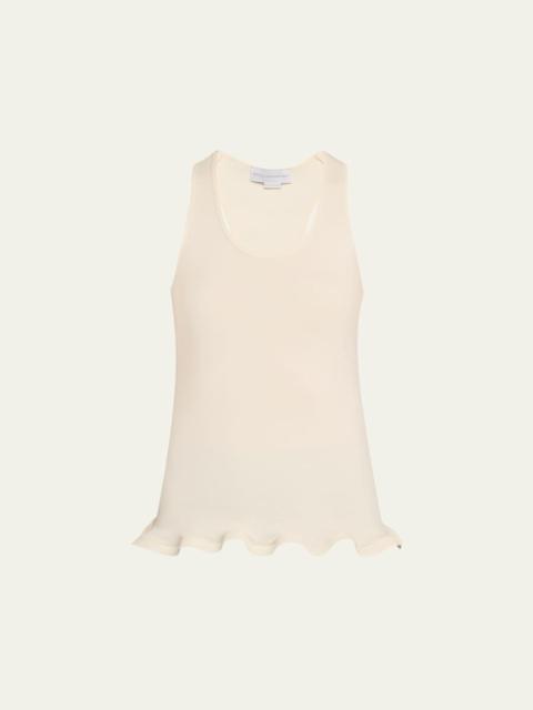 Stella McCartney Frilled Hem Rib Tank Top