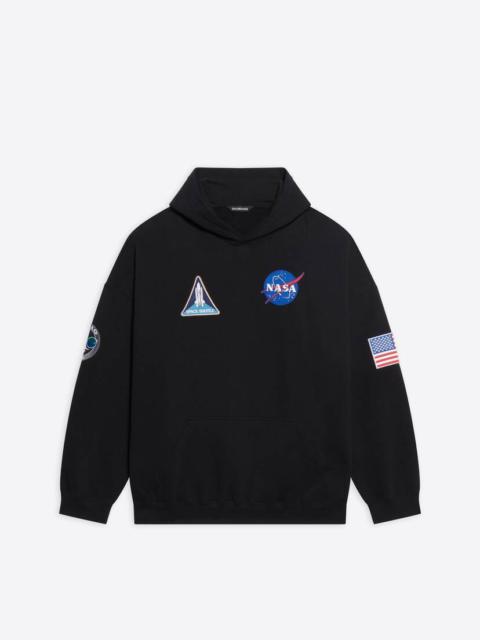 Space Boxy Hoodie in Black