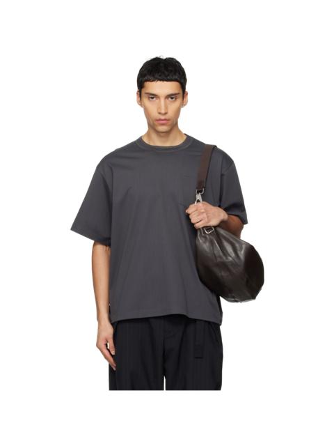 sacai Gray Cotton Jersey T-shirt