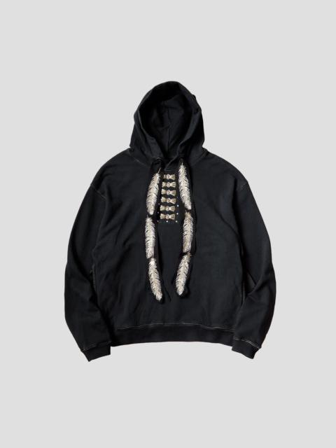 Kapital SWEAT KNIT FEATHER CORD BUTTERFLY CONCHO HOODIE
