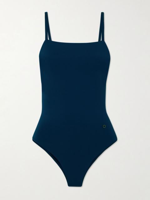 Loro Piana Embellished swimsuit Navy