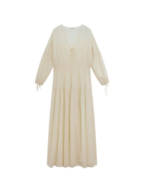 Aspesi tiered shirred midi dress