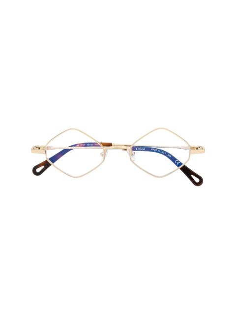 Chloé Hexagonal logo glasses