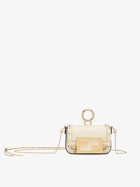 FENDI White nappa leather charm