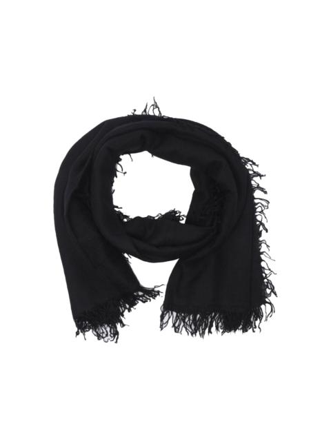 Faliero Sarti fringed logo scarf
