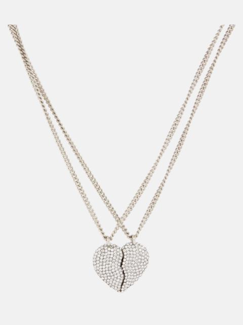 BALENCIAGA Lovelock embellished necklace
