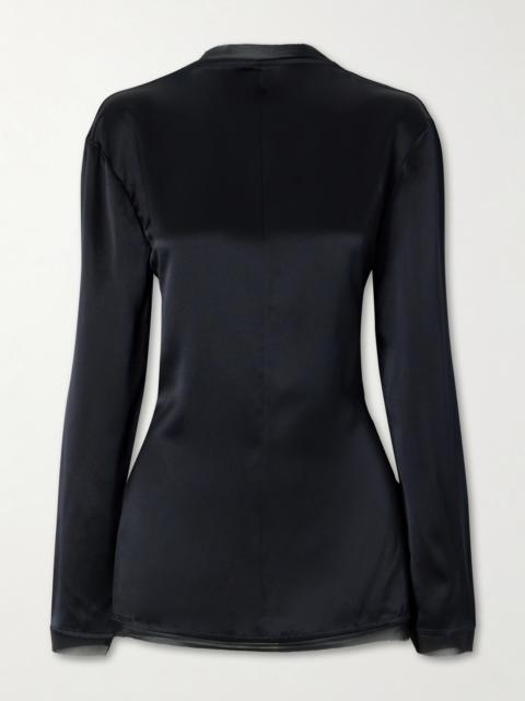 TOVE Beau Open-back Tie-detailed Silk Blouse