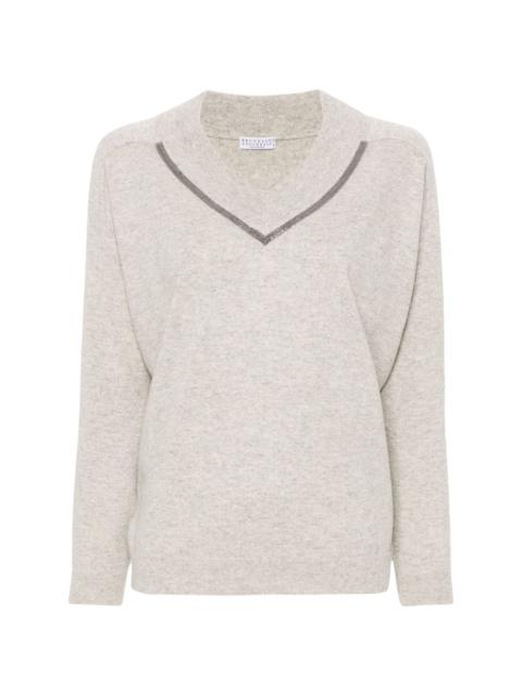 Monili-detailed sweater