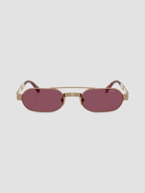 Miu Miu Women's 52MM Oval Sunglasses - Gold