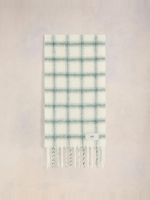 AMI Paris CHECKERED AMI LABEL SCARF