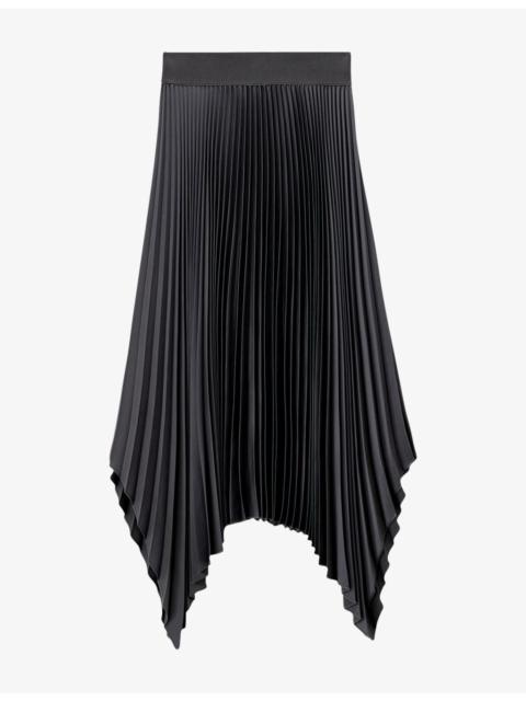 JOSEPH Ade Pleated High-Rise Woven Midi Skirt