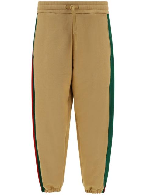 GUCCI logo-embroidered cotton track pants