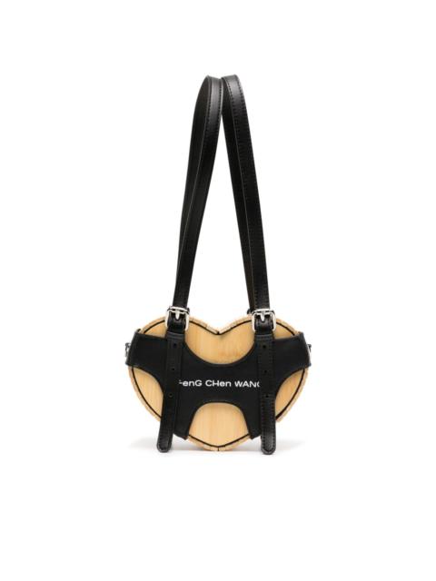 FENG CHEN WANG logo-embroidered heart bamboo bag