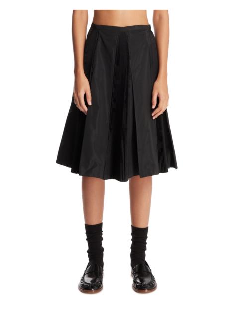 The Row Black Pleated Midi Skirt