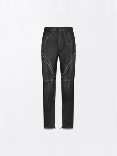 TOM FORD NAPPA LEATHER PANTS WITH ZIP DETAIL