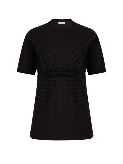 NINA RICCI bow-detail 면 T 셔츠