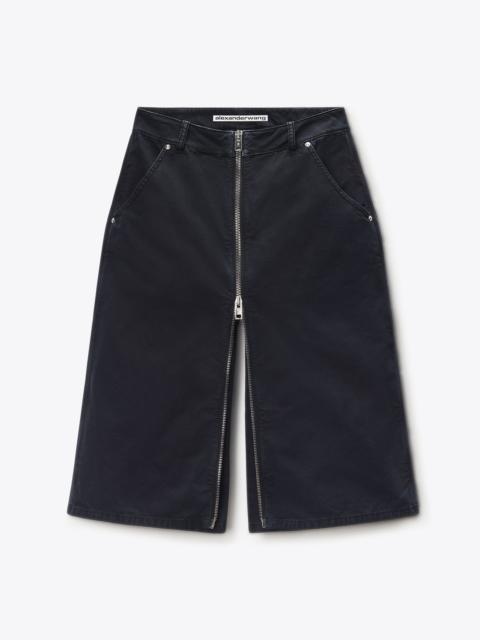 Alexander Wang Midi Skort with Front Zip and Utility Details