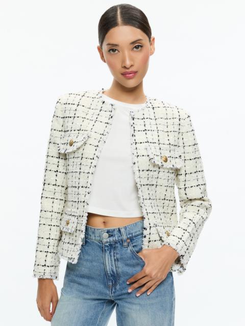 Alice + Olivia DUMONT TWEED BOXY JACKET