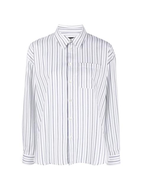 striped cotton-wool blend shirt