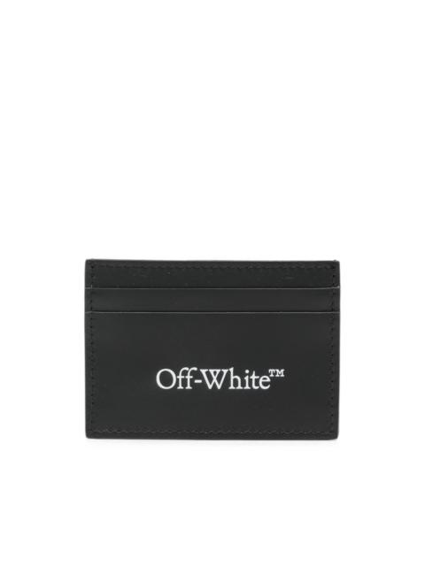 Off-White Bookish logo-print leather cardholder