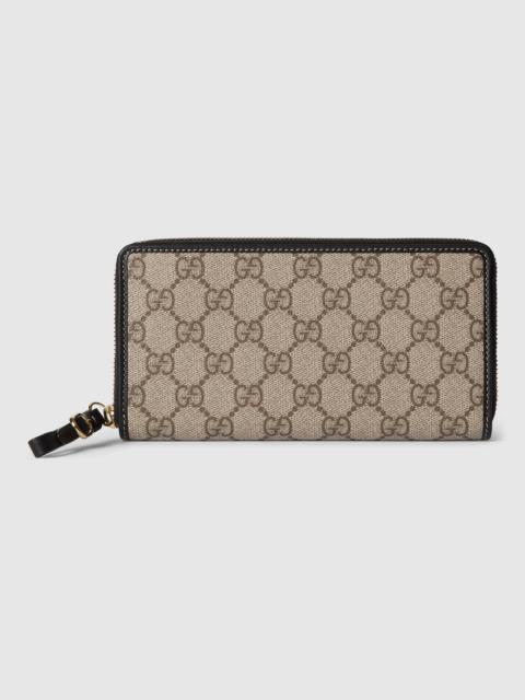 GUCCI GG Emblem zip around wallet