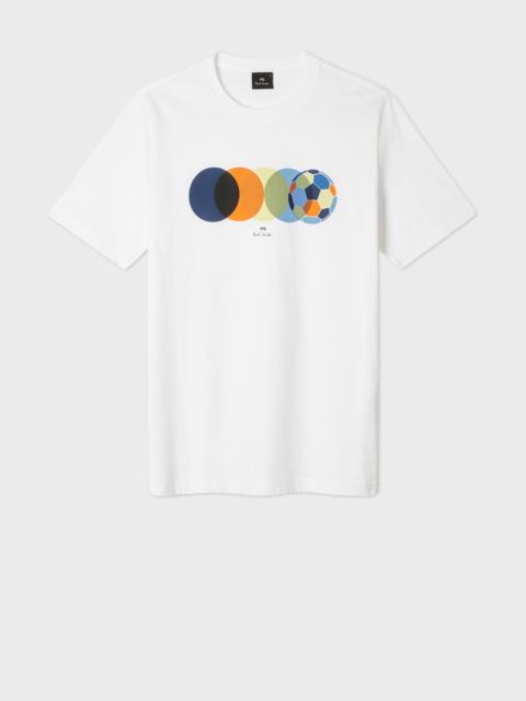 Paul Smith White 'Football Circles' Print T-Shirt
