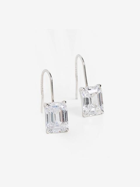Splendid Shashi Emerald Baguette French Hook Earring