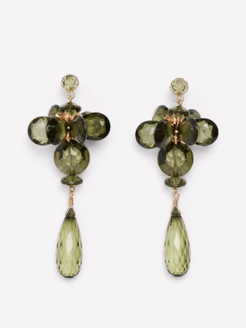 BODEN Coloured Glass Earrings-Green