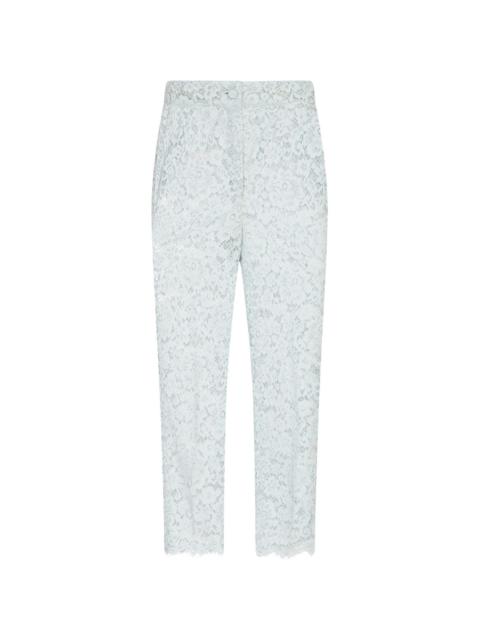 lace straight-leg trousers