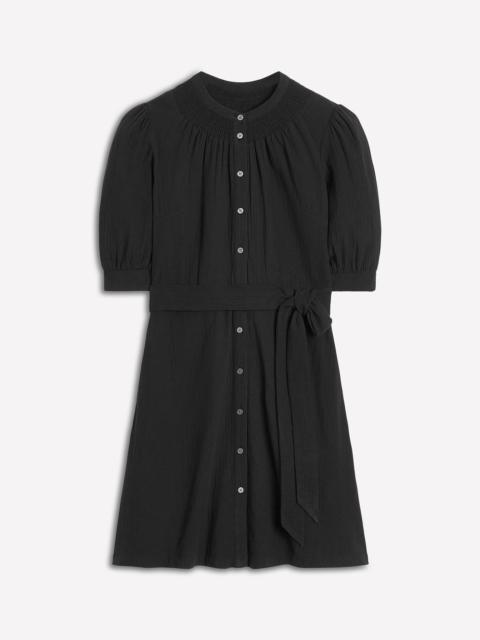 BODEN Ada Double Cloth Short Dress-Black