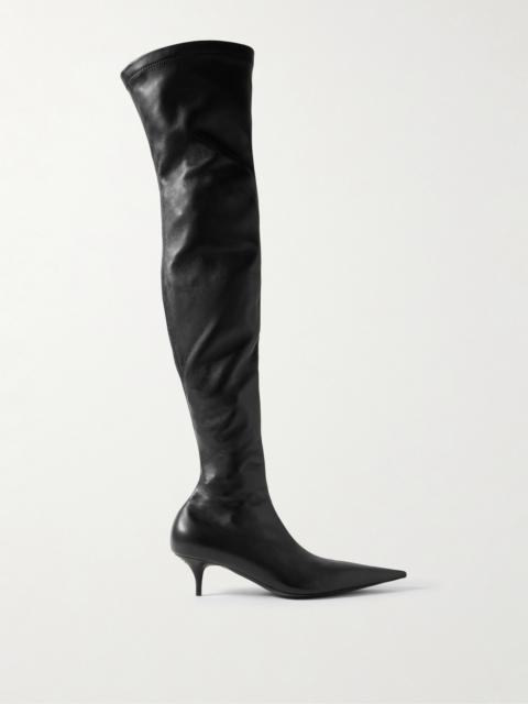 BALENCIAGA Avenue Leather Over-the-knee Boots