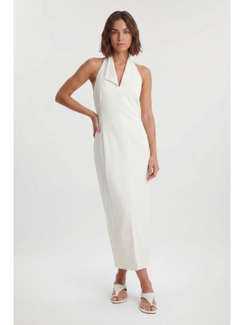 KAREN MILLEN Satin Tux Back Detail Tailored Midi Dress