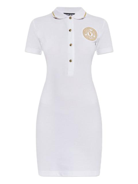 VERSACE JEANS COUTURE button embroidered midi dress