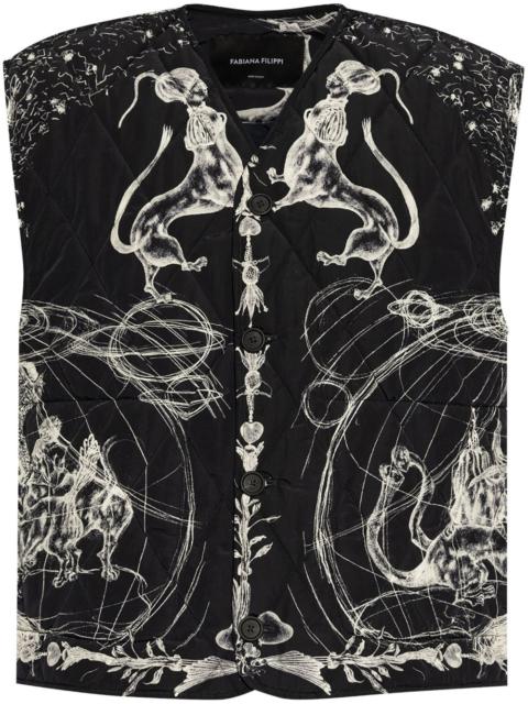 FABIANA FILIPPI animal-motifs quilted gilet