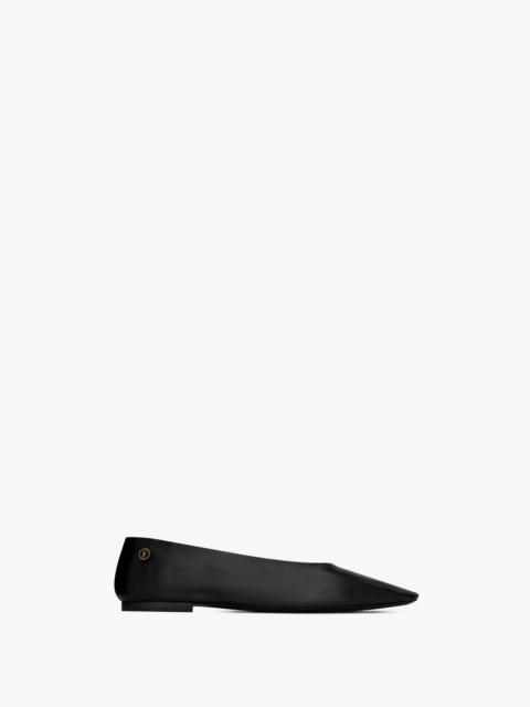 SAINT LAURENT SAO BALLERINAS IN SMOOTH LEATHER