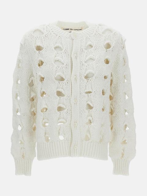 Comme Des Garçons Short Openwork Cardigan