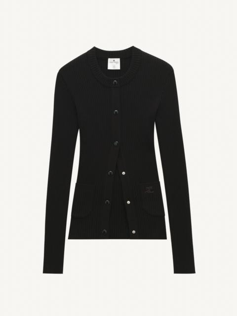 courrèges LONG SLEEVES CARDIGAN VEST