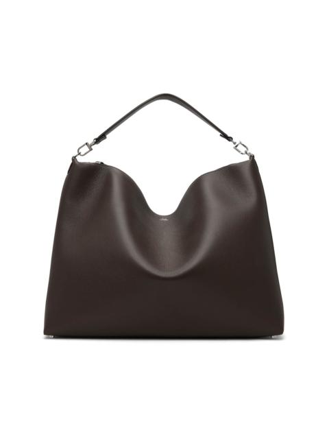 TOTEME Brown Bevel Grained-Leather Tote