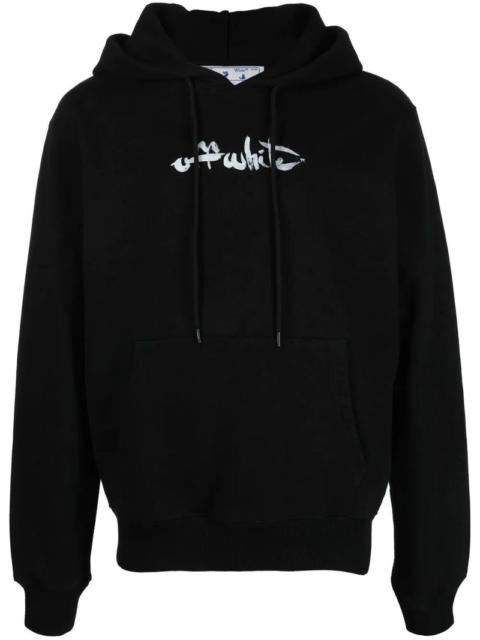 OFF-WHITE Paint Arrow Slim Hoodie Black