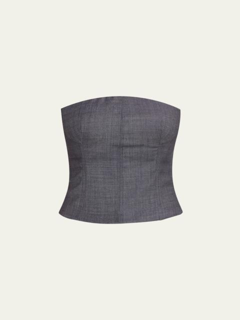 TWP Jillian Lightweight Viscose-Wool Bustier