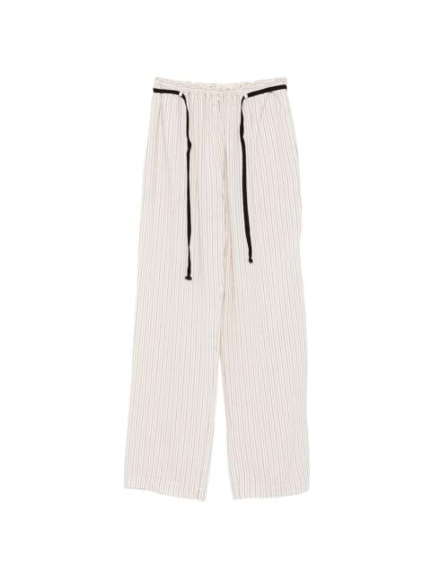 BARENA striped drawstring trousers