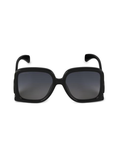 GUCCI Women's 58MM Rectangular Sunglasses - Black