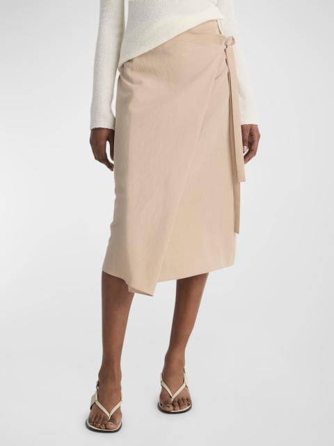 Vince Asymmetric Wrap Midi Skirt