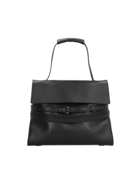 Moschino Tie Me belted leather tote bag