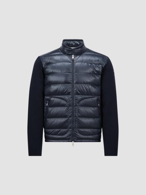 Moncler Padded Wool Zip-Up Cardigan