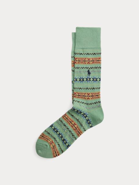 Polo Ralph Lauren Fair Isle Cotton-Blend Trouser Socks