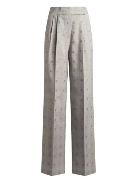 Etro jacquard Prince of Wales trousers