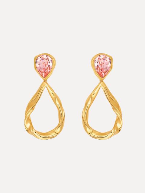 Oscar de la Renta LOOP DROP CLIP-ON EARRINGS