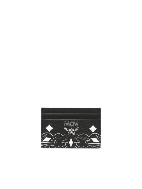 MCM Aren bandana-print card holder